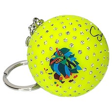 Saintnine 水晶方晶鋯石球僮袋波士頓包高爾夫球鑰匙圈鑰匙扣, 黃色, 1個