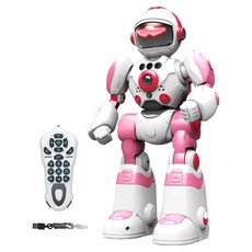 KANGAROO 캥거루 인공지능 움직이는 영어 버전 스마트 프로그래밍 제스처 감지 원격 제어 노래와 춤 로봇완구 BG1538, 핑크, 1개