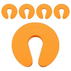 Marev 防關門防夾手安全門擋 10 x 9 x 1.5 cm, 橘色, 5個