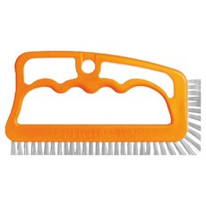 FUGINATOR Classic 廁所窗框浴室磁磚清潔刷, 1個, 橘色 + 灰色