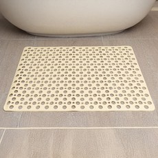Heize Living 安全認證 浴室防滑墊 90 x 60 cm, 1個, 奶油色