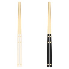 Bogen Sentier 餐具筷子2件組, 1套, 金色 + 香草色, 金色 + 黑色, 筷子2種