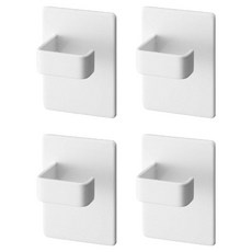 強力磁鐵 加大掛勾 衣架收納 萬用磁鐵掛勾, 4個, 白色