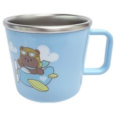 LE BARN 棉花熊幼兒防滑不鏽鋼杯, 1個, 混合色, 220ml