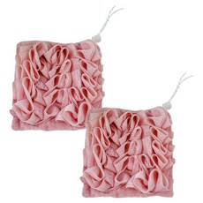 可裝入肥皂的去角質沐浴球, 粉紅色, 2個, 1入