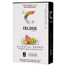CELSIUS LIVE FIT On The Go維他命Zero能量飲料粉 Booster 奇異果番石榴萊姆口味, 1盒, 45g