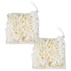 可裝入肥皂的去角質沐浴球, 象牙白, 2個, 1入