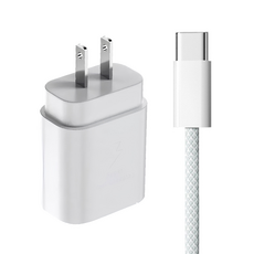 DTAudio 充電器25W iPhone專用 + C-C充電線 1m, 1組, 白色