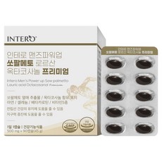 인테로 맨즈파워업 쏘팔메토 로르산 옥타코사놀 프리미엄 45g, 1개, 90정