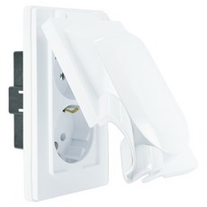 블링라이트 블루밍 세로형 방우 2구 매입 콘센트, 1개