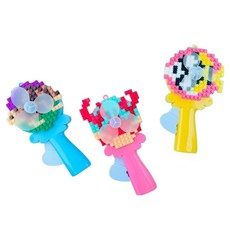 橘子e-mall D폼積木 夏日海洋動物 鏡子 手持風扇 製作3件組, 烏龜, 螃蟹, 熱帶魚, 1套