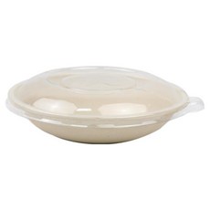 Inp SK 甘蔗漿圓形容器 + 透明蓋子組 20.8 x 4.5 cm, 25套