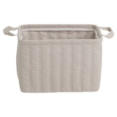 퀼팅 사각 바스켓, 베이지, 1개