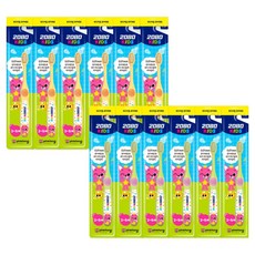 2080 碰碰狐 超細刷毛 2階段 幼兒牙刷 12入, 1套, 混合顏色