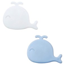 세면대 오버플로우 구멍 고래 마개 커버 2종 세트, 1세트, 화이트, 블루