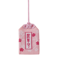 글로어스 행운 미니 부적 키링, 핑크 연애운, 1개