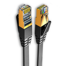 DTAudio Cat 7 高速網路線, 50cm, 黑色, 1條