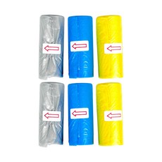 BEER BEAR 皮久熊 袋著走輕便清潔袋 MY9609, 1組, 黃色 + 藍色 + 銀色, 6捲