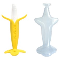 ange 幼兒用香蕉固齒器+香蕉收納盒組, 香蕉固齒器 + 香蕉收納盒, 1套, 混合色