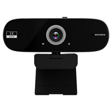 Jinpei 錦沛 2K QHD 全自動對焦 網路視訊攝影機 視訊鏡頭 Webcam 防窺蓋, 黑色, JW-07B-2K-A