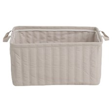 絎縫方形籃, 米色, 1個
