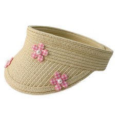 CHENNY BONGBONG 女童格紋花園夏季遮陽空頂帽