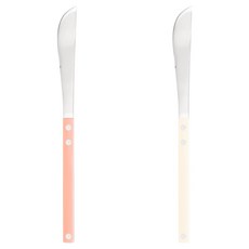 Bogen Sentier 餐具組西餐銀色餐刀2件組, 1套, 蜜桃色, 香草白