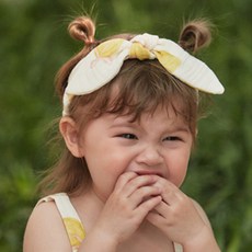 doudou n somn 女童檸檬紗布髮帶