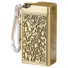 캐시리치 앤틱 메탈 미니 휴대용 재떨이 3 x 5.5cm, 825 골드, 1개