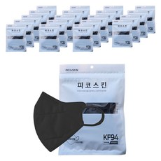 피코스킨 참조은 2D 마스크 KF94 L, 블랙, 20개, 5개입