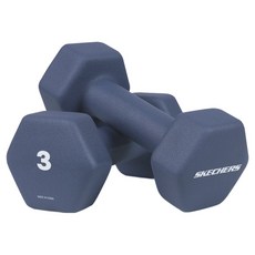 SKECHERS 寬握六角啞鈴啞鈴, 1套, 3kg