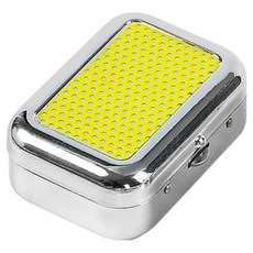 캐시리치 밀폐형 냄새차단 뚜껑타입 미니 휴대용 재떨이 4.5 x 6 cm, 옐로우, 1개