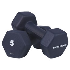 스케쳐스 와이드핏 육각 아령 덤벨, 5kg, 1세트