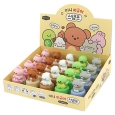 PINKFOOT 迷你公仔印章 5款 x 4入組, 1套, 黑色