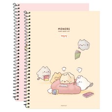 핑크풋 모노리 연습장 4종 랜덤 2p 세트, 랜덤발송, 1세트