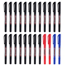 TODAY LIVING 0.9mm + 1.4mm 雙頭奇異筆 黑色 20入 + 紅色 2入 + 藍色 2入 組, 黑色 + 紅色 + 藍色, 1個