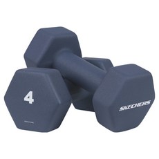 스케쳐스 와이드핏 육각 아령 덤벨, 4kg, 1세트