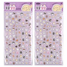 PINKFOOT 動物軟Q貼紙, 2個, 小狗
