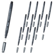 Pentel 飛龍文具 Pointliner 水性藝術字筆 0.5mm S20P-5A, 黑色, 12個