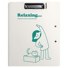 Moneyfull 實用貓奴雙夾文件板夾 A4, 綠色, 1個