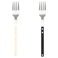 Bogen Scentier 餐具 主餐叉 銀色 2件組, 香草, 黑色, 1套