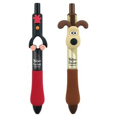 핑크풋 월레스와 그로밋 통통 중성펜 2종 세트 0.5mm, 그로밋 + 맥그로우, 1세트