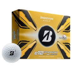 BRIDGESTONE GOLF E12 STRAIGHT 2025年 石橋商社 高爾夫球 3層, 白色, 12入, 1個