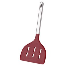 Le made Essential 304不鏽鋼矽膠廚具寬版鍋鏟 134 x 285 mm, 黑櫻桃色, 1個