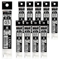 Pentel 飛龍文具 Energel 多色原子筆筆芯 0.5mm LRN5H-A1, 10個, 黑色