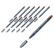 Pentel 飛龍文具 Pointliner 水性繪圖筆 0.5mm S20P-5SG, 紅褐色, 12個