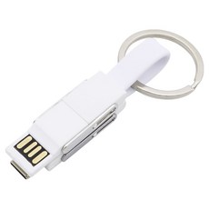 Comsmart 鑰匙圈式多功能傳輸線 A / C型 / 8-pin Micro / 5-pin BB316, 1個, 白色, 135mm