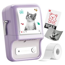 NIIMBOT Sinolink 300dpi 標籤印表機 + 標籤紙套組, 1套, B21PRO(薰衣草)