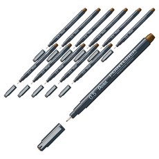 Pentel 飛龍文具 Pointliner 水性繪圖筆 0.5mm S20P-5SP, 深褐色, 12個