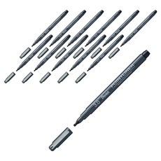Pentel 飛龍文具 Pointliner 水性繪圖筆 3.0mm S20P-C30A, 黑色, 12個